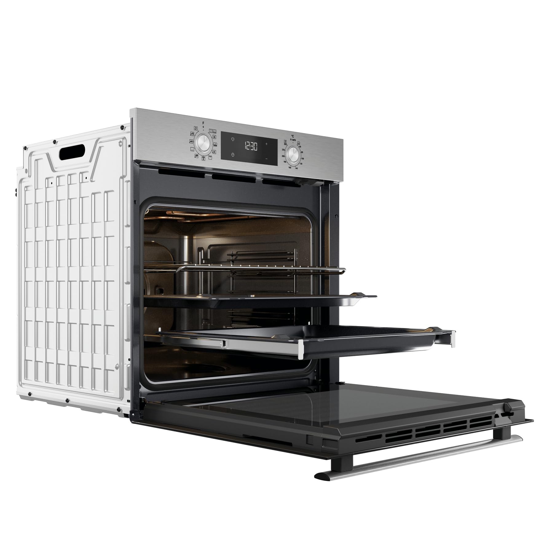 Bauknecht BBA285HU1I Einbau-Backofen 60 cm 71 l Heißluftbackofen PowerHeißluft Maxi Cooking Pizzafunktion Schwarz