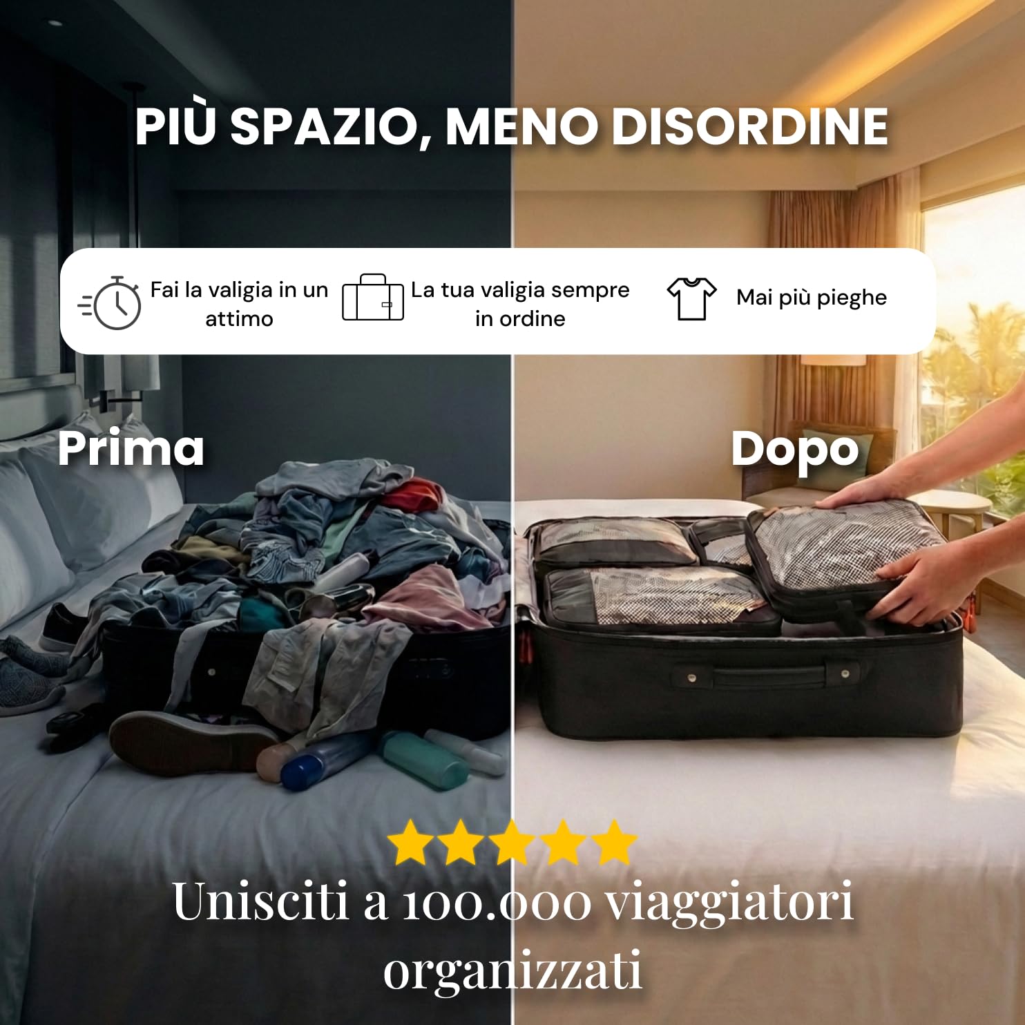 LOONARA Sacchetti compressibili per valigie e zaini [7 pezzi] - Cubi compressibili, organizer da viaggio, borse da viaggio, accessori per campeggio ed escursionismo (Alpine Slate - Grigio)