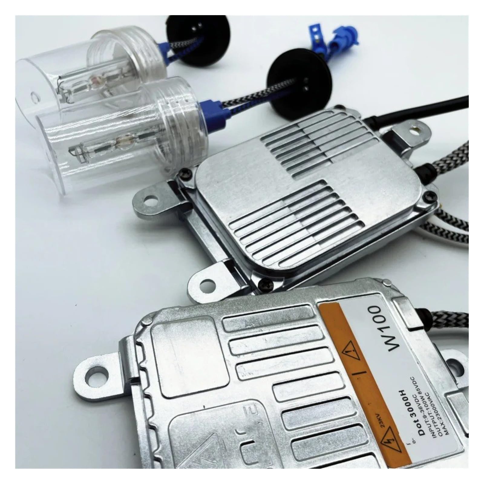 Xenon Ballast Hid Lámpara Faro Xenón 2025 AC 100W Kit Balasto HID Bombilla Luz Coche 12V 24V H1 H3 H7 H11 9005 9006 4300k 6000k 8000k Auto(6000K,H7)