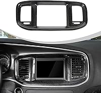 Vista 7 de JWWY Consolas centrales de cargador, tablero de salpicadero, marco de pantalla de navegación de DVD, cubierta de instrumento para 2015-2024+Dodge