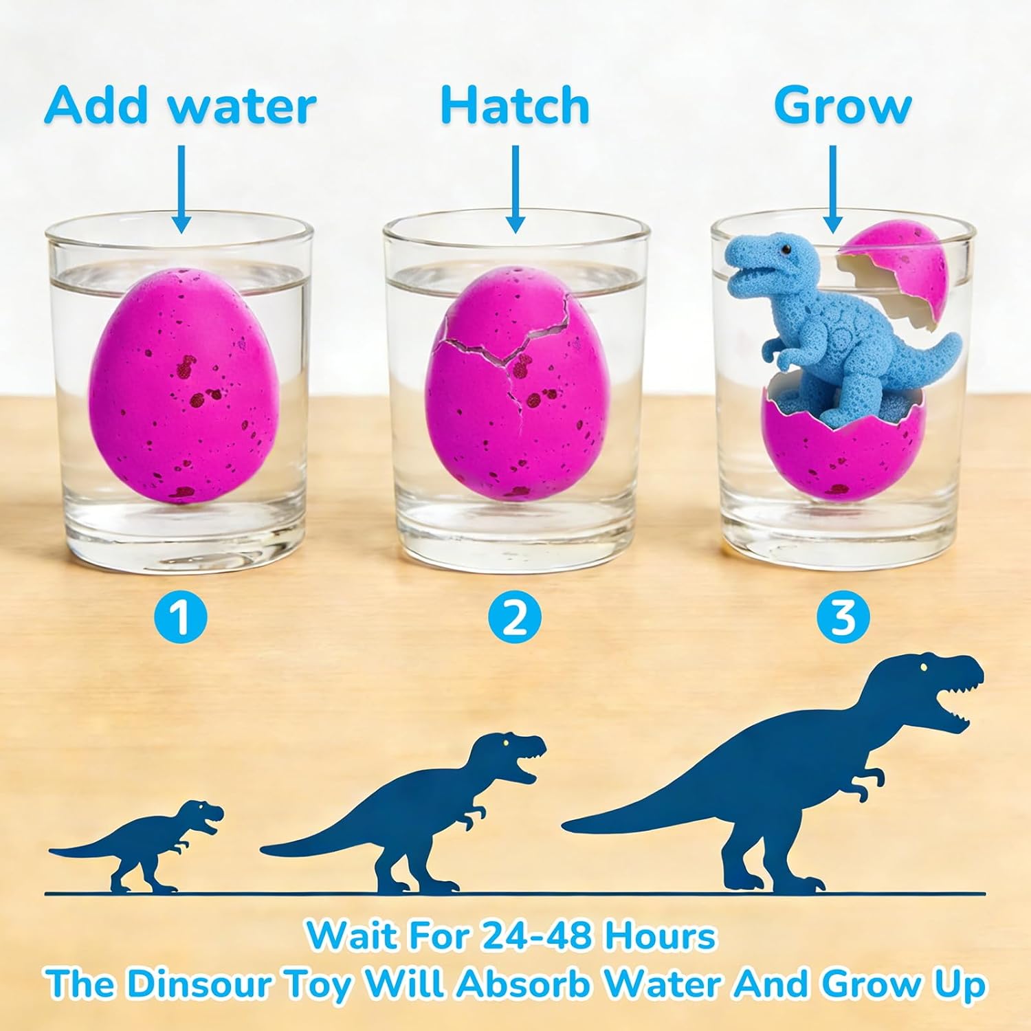 30 Pack Easter Basket Stuffers for Kids, Dinosaur Egg Hatching for Toddler Girls Boys Classroom Exchange School Prizes Funny Dino Toys Easter Egg Hunt Party Favor Pinata Filler