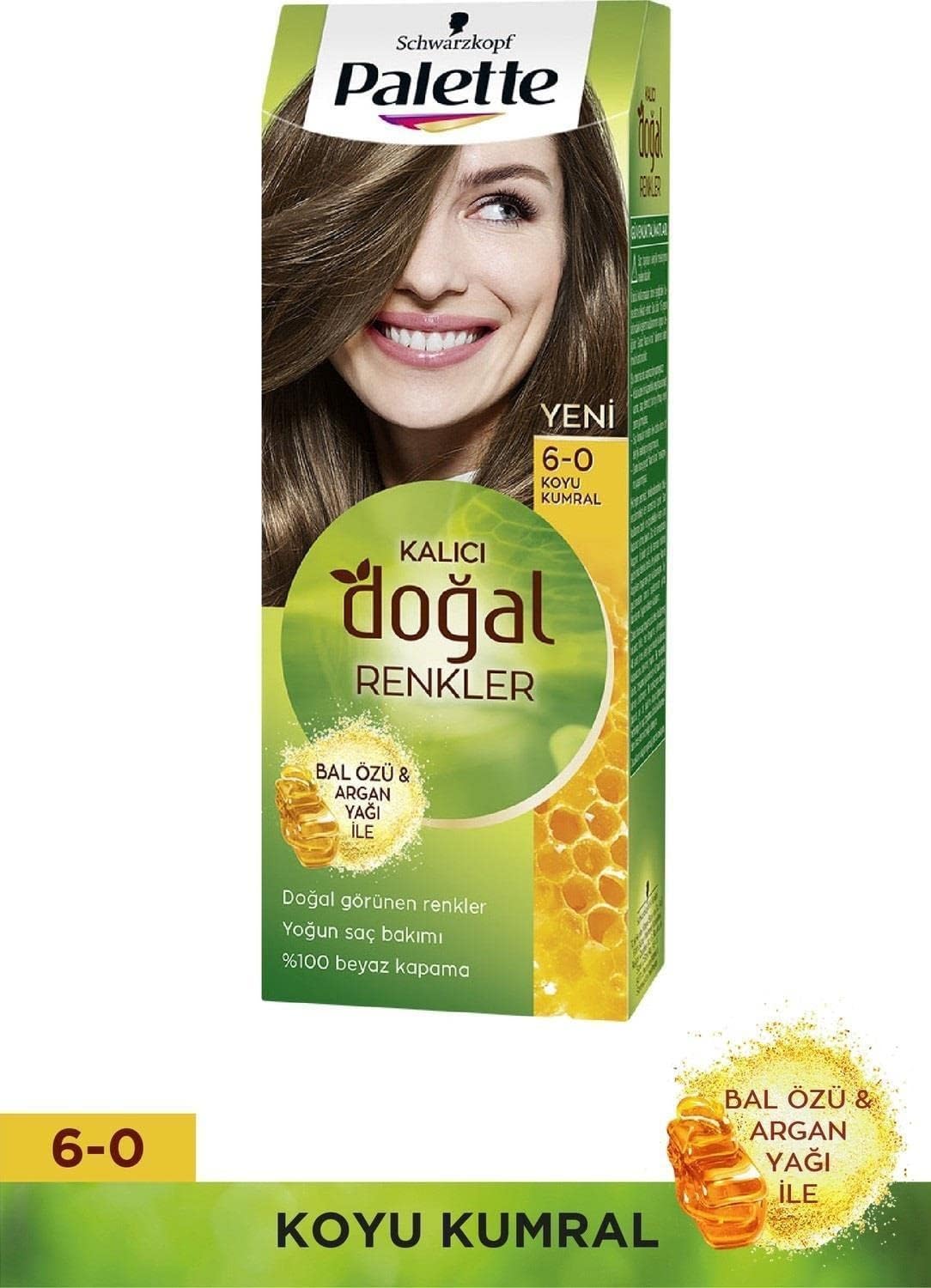 Palette Natural Doğal Renkler Saç Boyası 6-0 Koyu Kumral