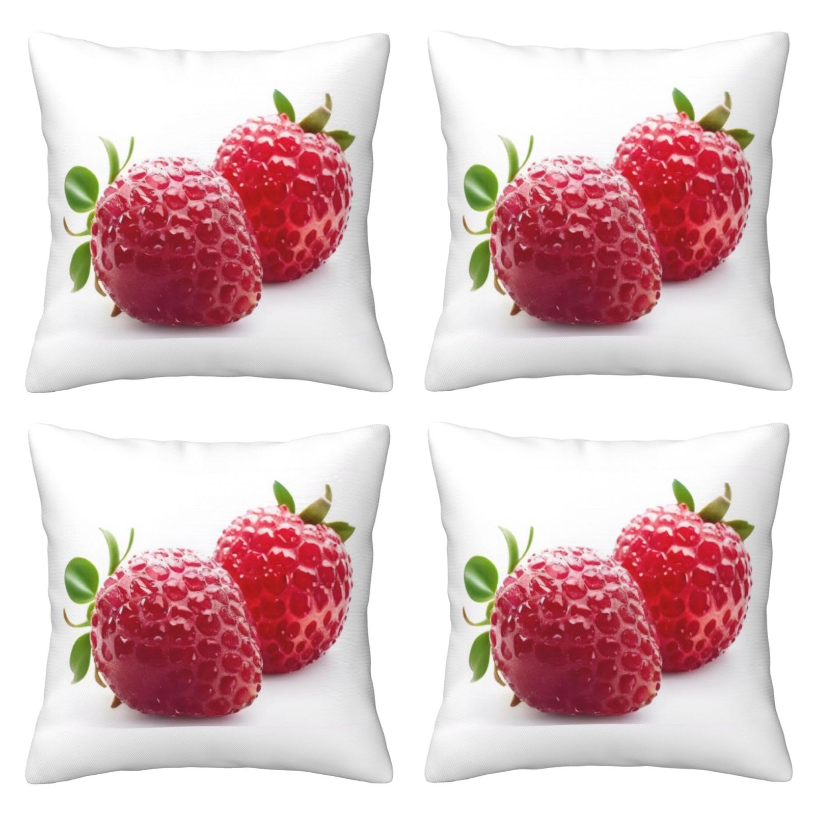 Housse de coussin motif fraise pour décorer le canapé du salon ou un lit de chambre