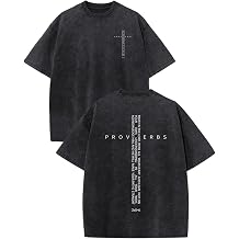 Christian Cross Shirts for Men Jesus Faith Bible Verse Religious God Tshirts Oversized Acid Wash Vintage Graphic Tee