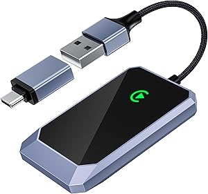 TERUNSOUl Wireless CarPlay Adapter, Convert Factory Wired to Wireless, Easy Plug and Play Setup, Zero Delay, Supports Voice Assistant, Compatible with Cars with OEM Wired CarPlay & iOS 10+