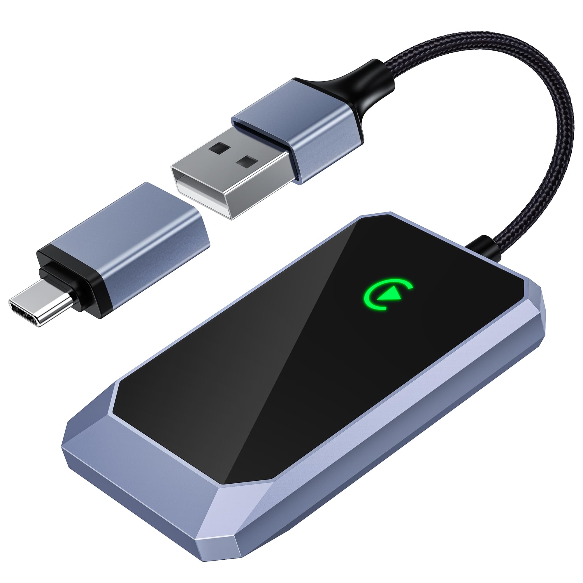 TERUNSOUl Wireless CarPlay Adapter, Convert Factory Wired to Wireless, Easy Plug and Play Setup, Zero Delay, Supports Voice Assistant, Compatible with Cars with OEM Wired CarPlay & iOS 10+