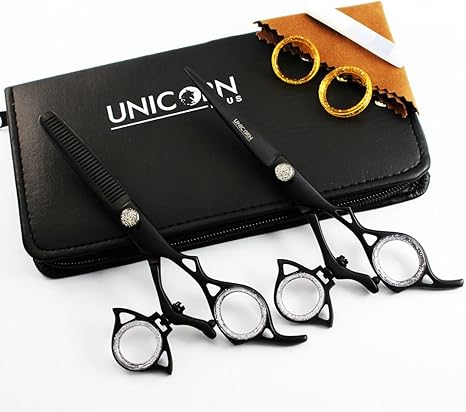Unicorn Plus Ciseaux De Coiffure Professionnels Ciseaux De Coiffure De 6 5 Pouces Avec Trous Pour Les Doigts En Rotation Prefet Pour Coiffeur Et Usage Domestique Amazon Fr Beaute Et Parfum