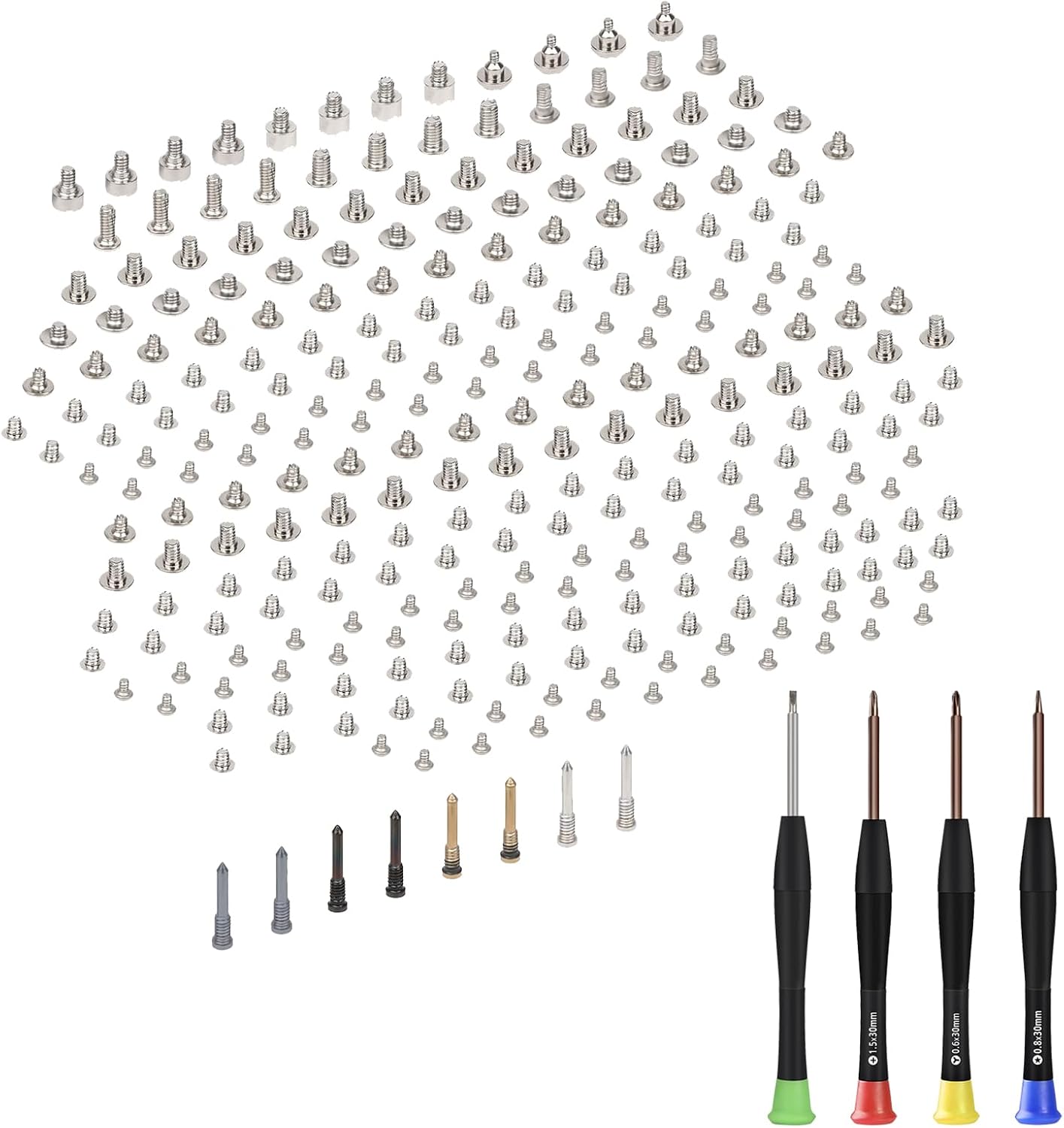 for iPhone 12 Mini Complete Full Screw Set Replacement | Screw Color Repair Kit 4 Screwdrivers for iPhone 12Mini - 5.4 inch A2176 A2398 A2399 A2400