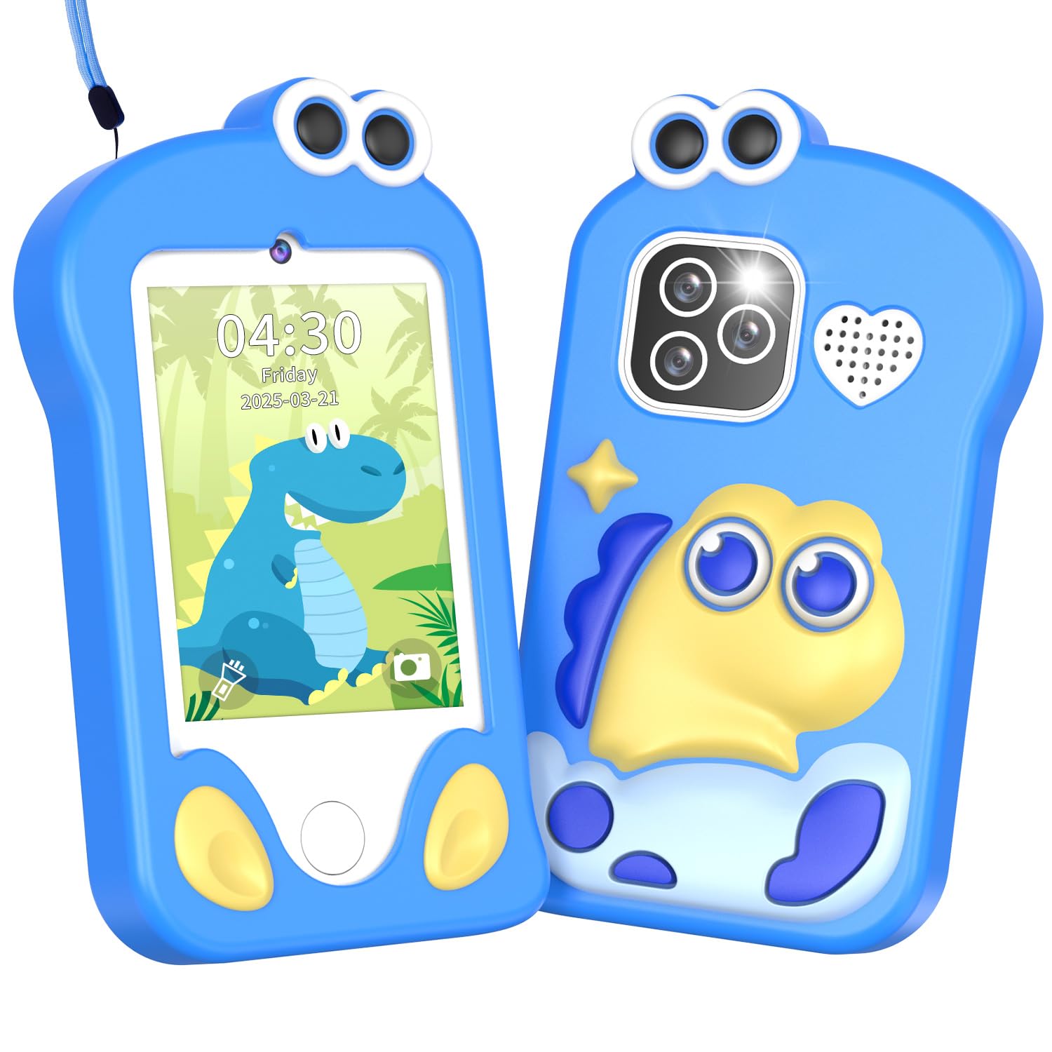 Fotocamera per bambini, telefono giocattolo con scheda SD