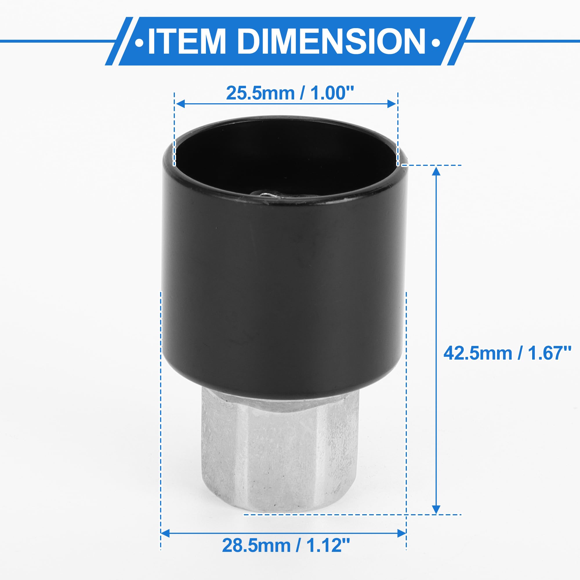 Oajen 2" 50mm Caster, Locking, Brake, 1/4" - 20 X 3/4", 4 Pack 90 Lbs Rating Per - Foto 9