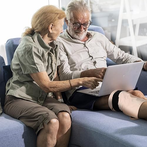 Miniatura 5 de DEROWN Paquetes de aceite de ricino para articulación de rodilla, menos desorden hechos de franela de algodón orgánico y PUL impermeable, kit de