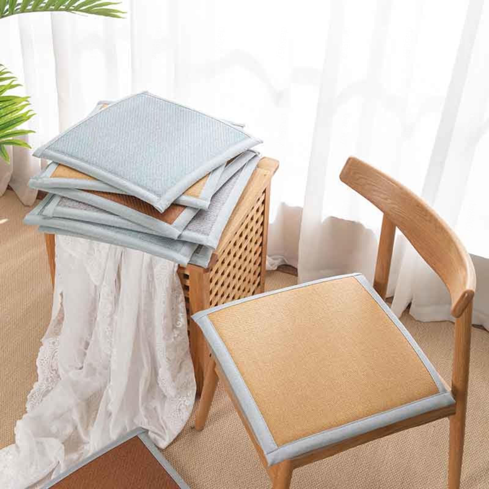Coussin De Chaise De Jardin Déhoussable 40x40x8 Cm - Tissu Polyester Imperméable, Avec Sangles De Fixation