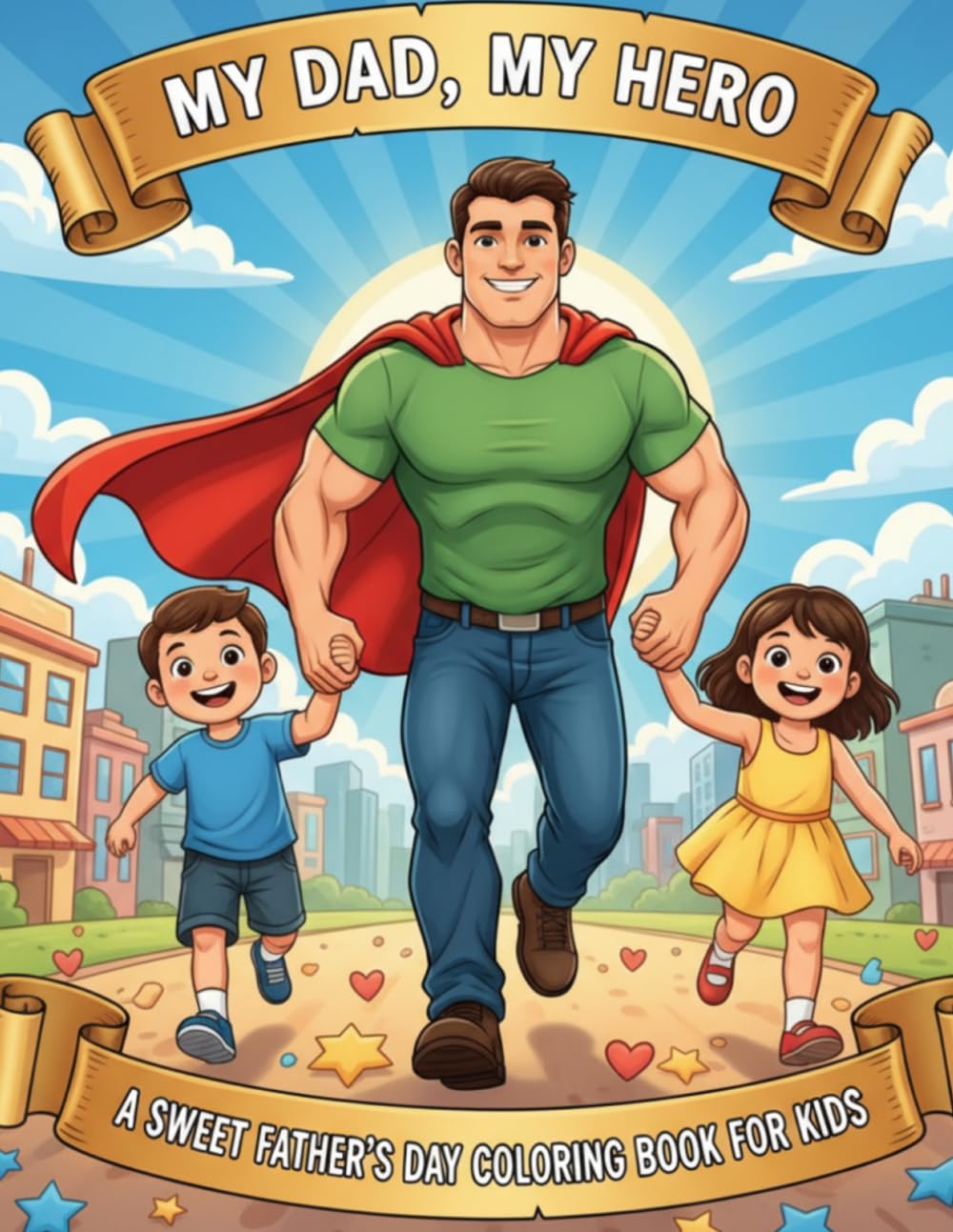 My Dad, My Hero: A Sweet and Heartwarming Father’s Day Coloring Book for Kids to Celebrate Dad