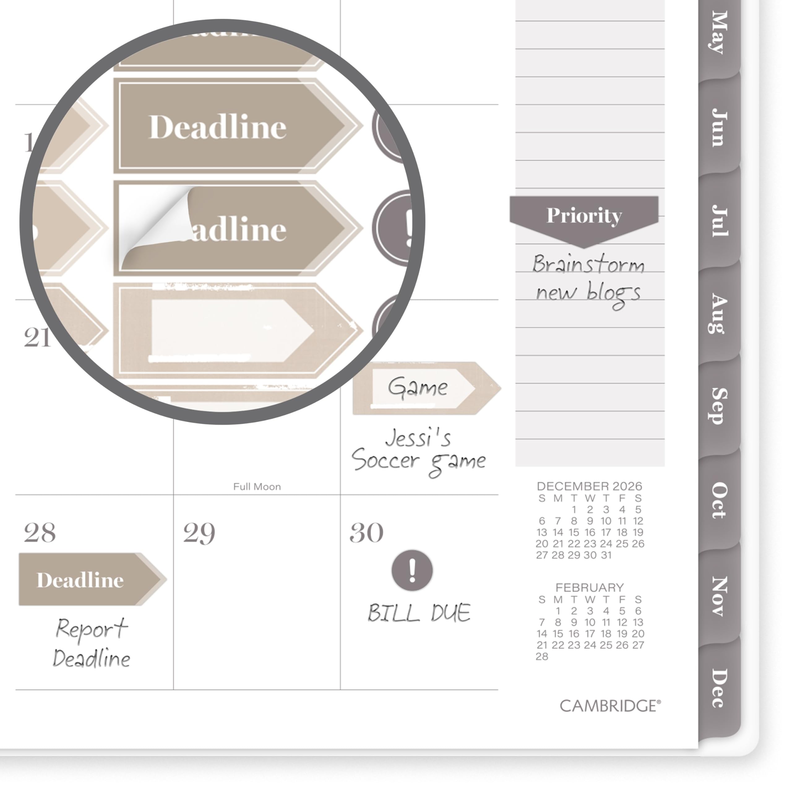Amazon.com : Mead Cambridge 2027 Planner, Weekly & Monthly, 5.5