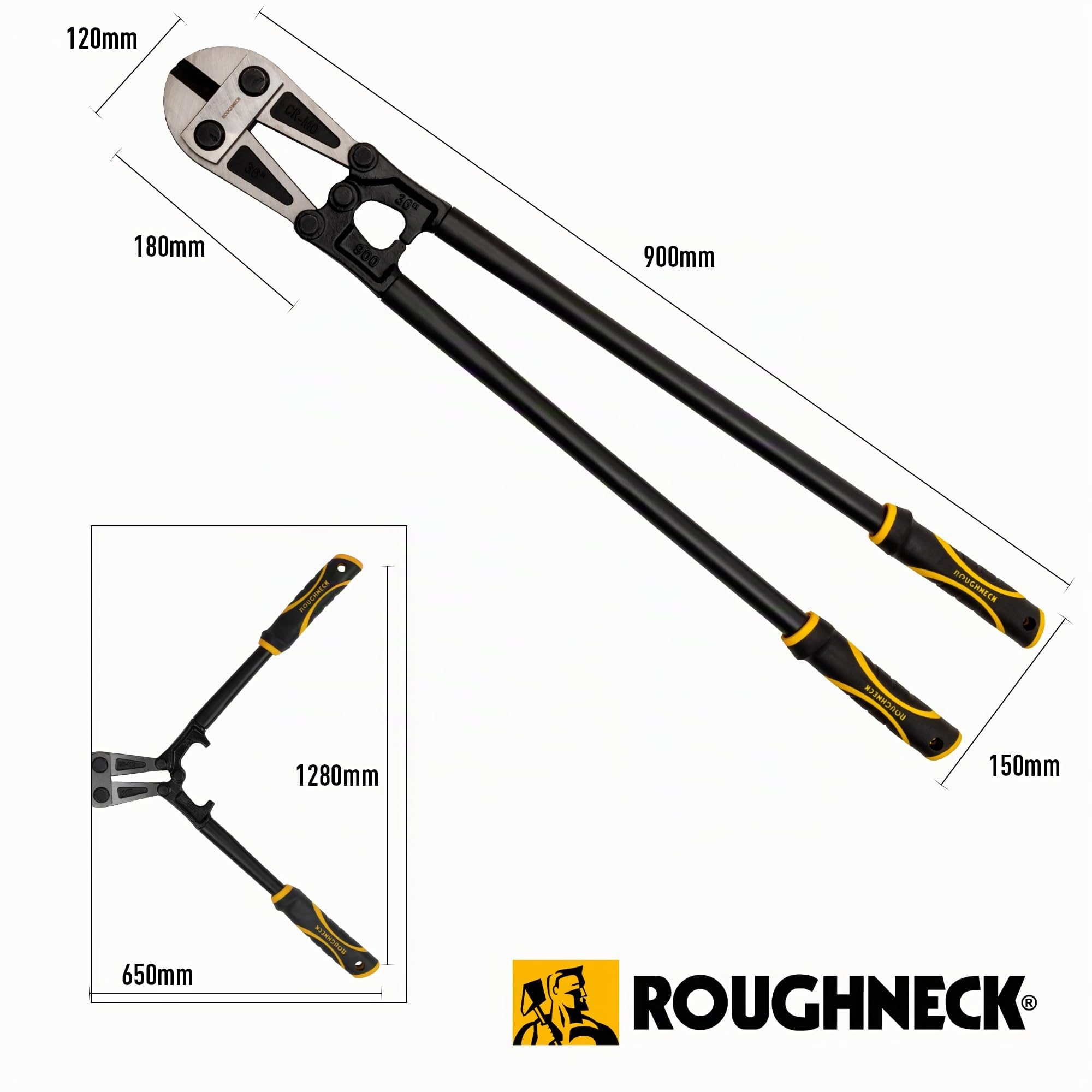 roughneckrou39136 91,4 cm Profi Bolzenschneider – Schwarz