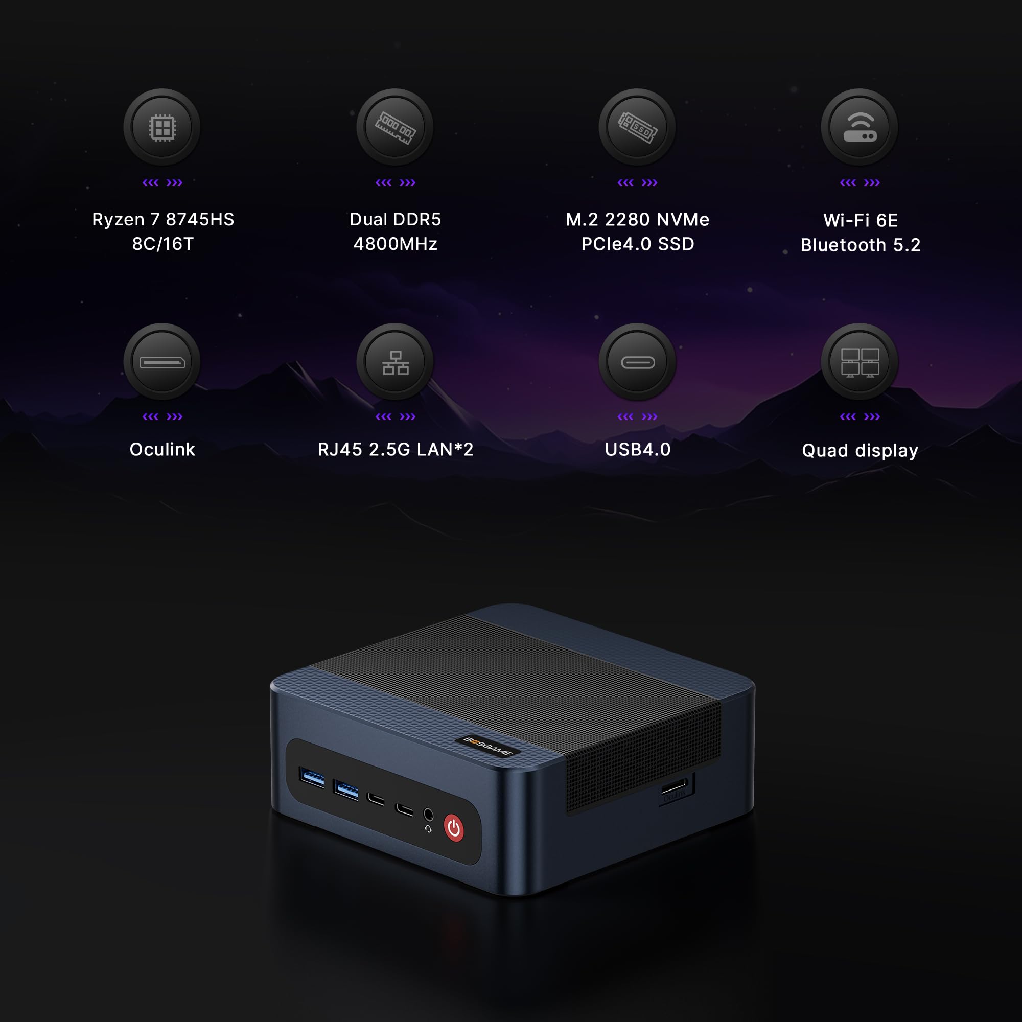 Amazon.co.jp: BOSGAME M4 Mini PC デスクトップコンピュータ AMD