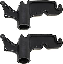 JSP Manufacturing Multi-Purpose Plastic Utility Hook Screw On Pole Attachment (Pole NOT Included) - Hang Christmas Lights, Bird feeders, Sting Lights, Ropes, Boat Lines (2, Black)