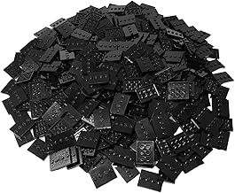 Lego® Standplatte modifiziert 3x4 Schwarz 16 Stück – Lego® Minifigur Display Base für Sammlerstücke – 4 Noppen in der Mitte – Perfekt für Lego® Minifiguren Präsentation – Sammler-Serie