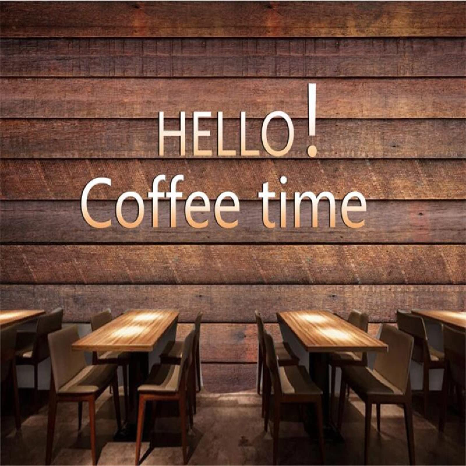 Sfondi Fotografici 3D Per Pareti In Legno Marrone Scuro Retrò Di Dimensioni Personalizzate Per Caffè, Bar Per Il Tempo Libero, Bar, Decorazioni Industriali, Carta Da Parati 3D 250Cm(W)×175Cm(H)