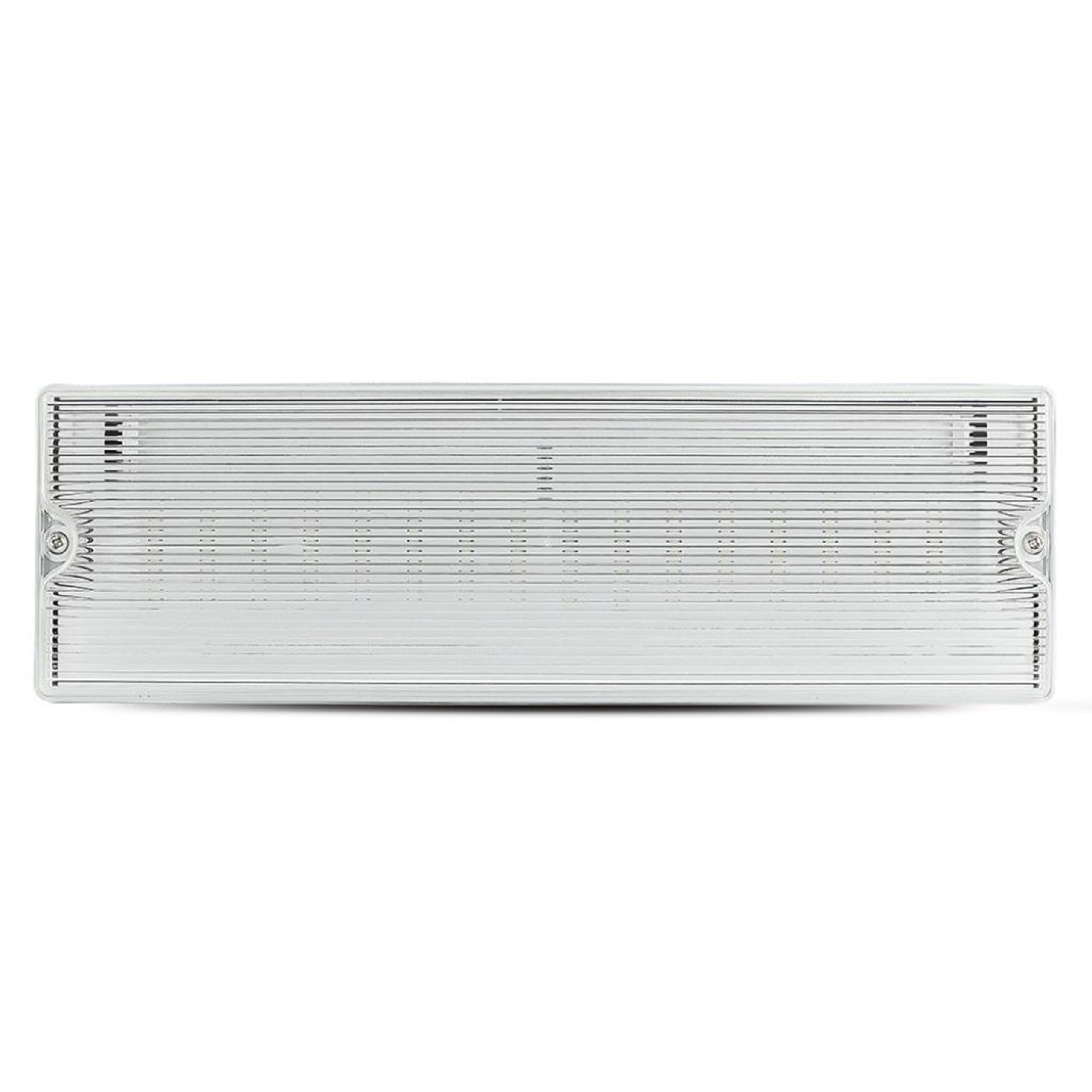V-TAC Lampe de Secours LED 4 en 1 pour Plafond et Mur - Visible à 30 Mètres - Bouton d'Autotest - Éclairage de Sortie de Secours et Issue de Secours - Exit - 4 Signalisations Incluses - Lumière 6000K