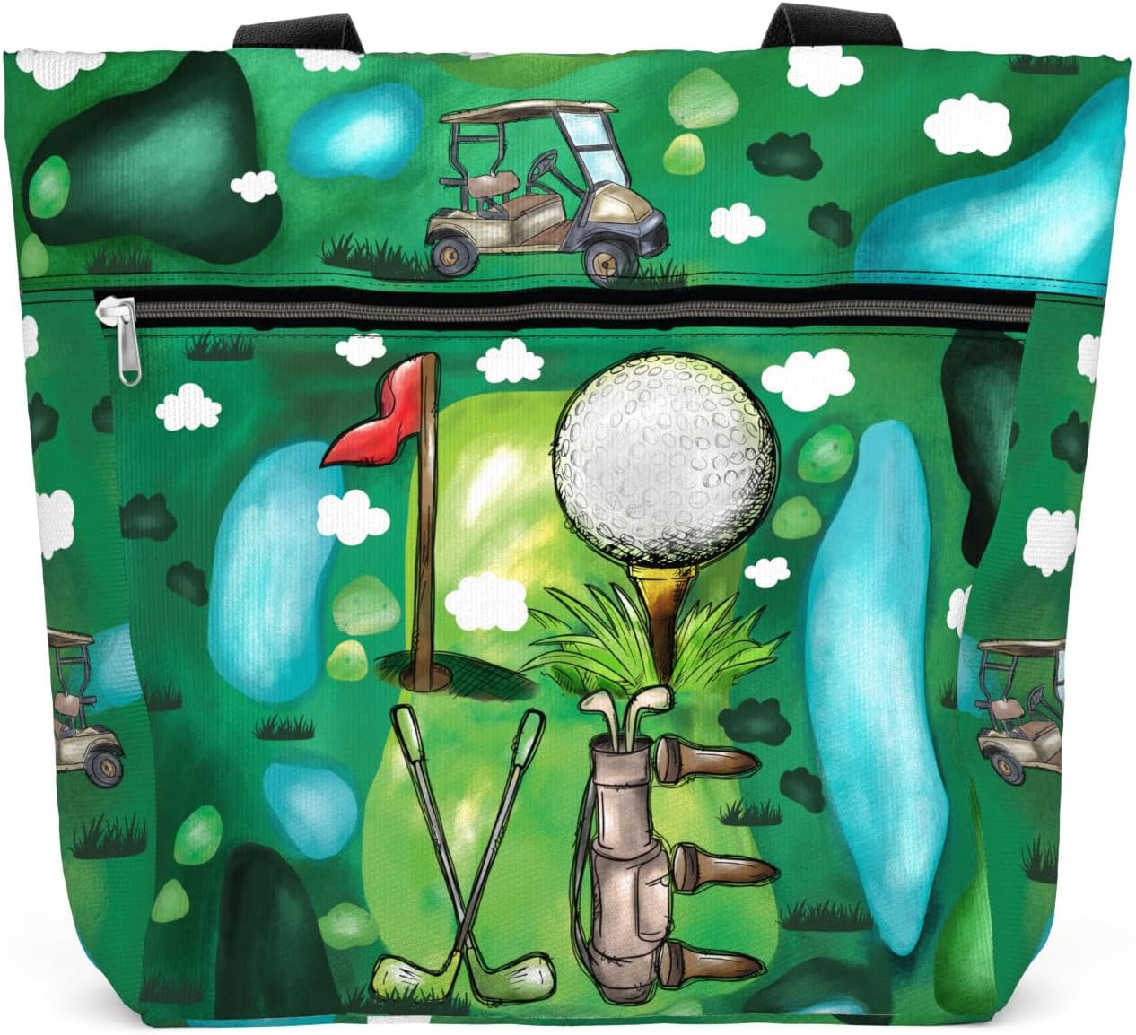 Golf Tote Bag for Women Gifts Ladies Golf Tote with Zipper Cute Accessories Purse for Female Golfer Mom Wife Birthday