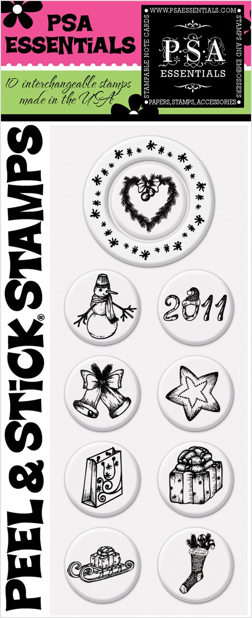 PSA Essentials Peel & Stick Stamps, Vintage Snowman