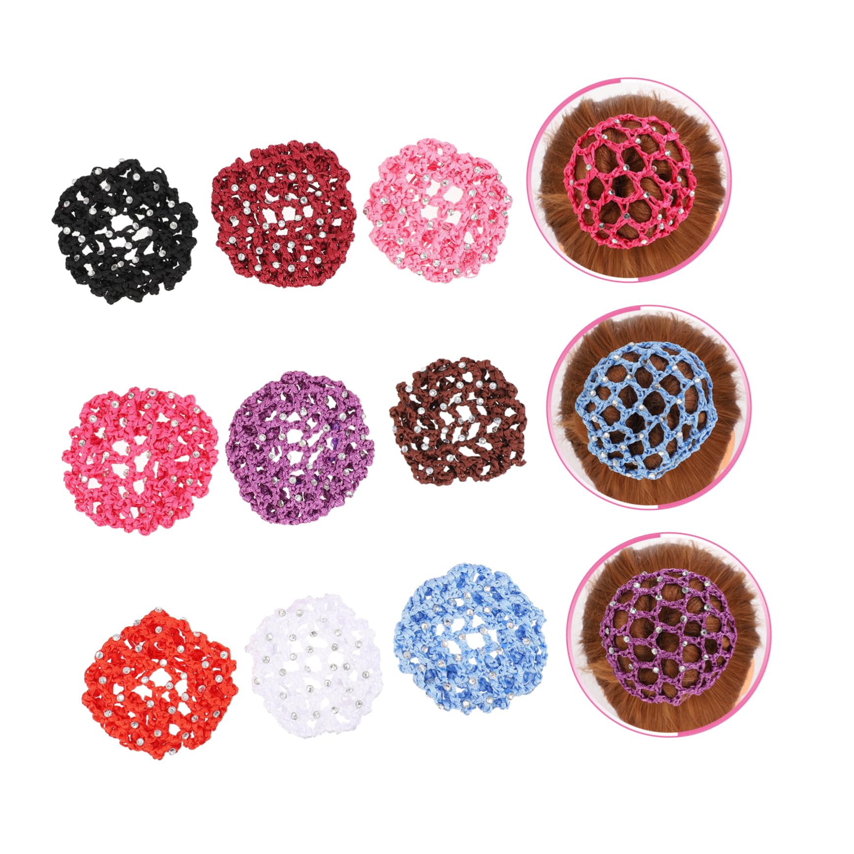 Ipetboom 3 Set Di Copri Chignon Robusti Per Donne Ragazze Ballerine Cameriere Spose 9 Pezzi*3