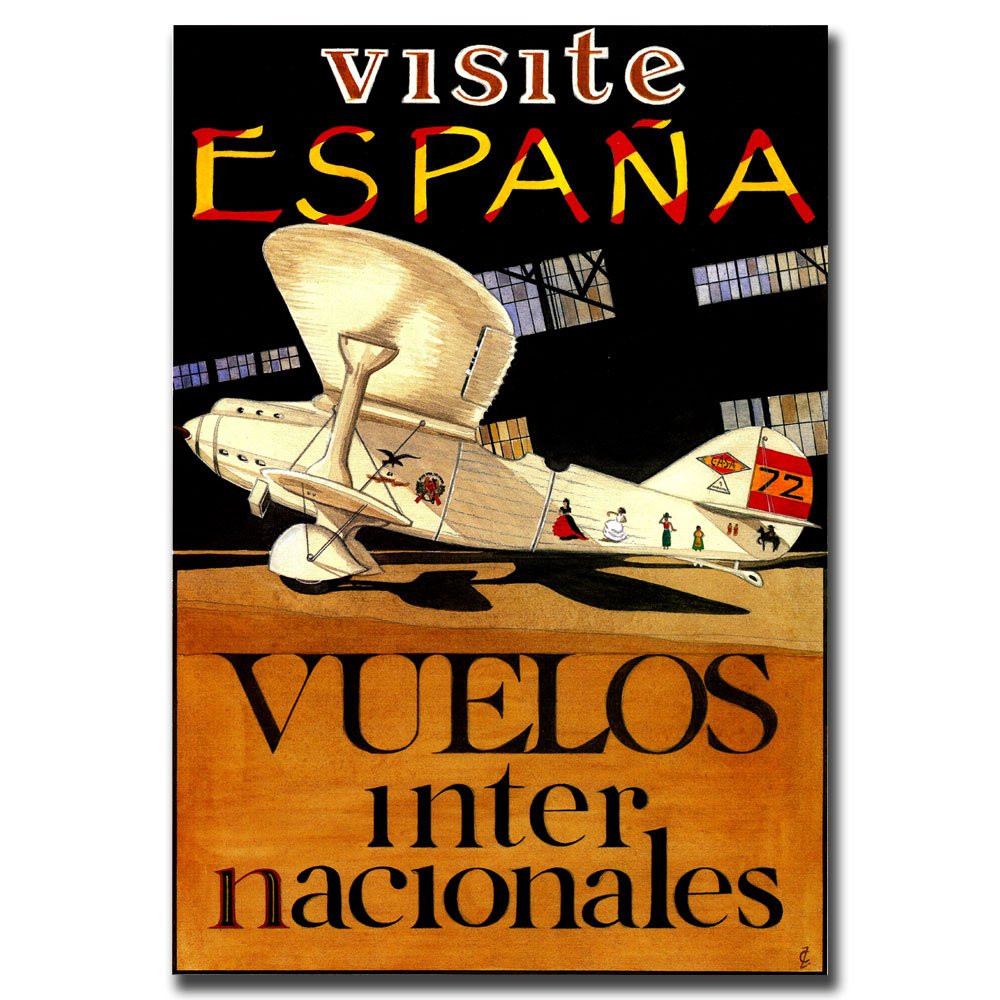 Visit Espana, 26x32-Inch Canvas Wall Art