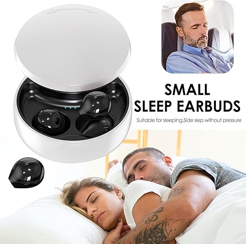 Miniatura 7 de Auriculares invisibles más pequeños inalámbricos Bluetooth in Ear Mini discretos pequeños auriculares para dormir ocultos con estuche de carga