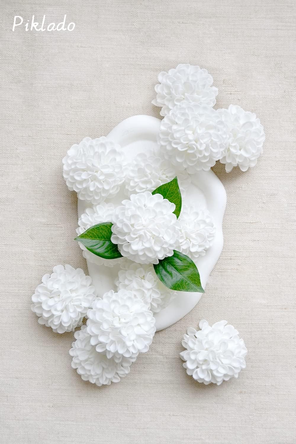 Artificial Wedding Dahlia Flowers 25 pcs Ivory Fake Roses w/Stem for DIY Wedding Decor Centerpieces Arrangements Bouquets(Ivory) - Image 8