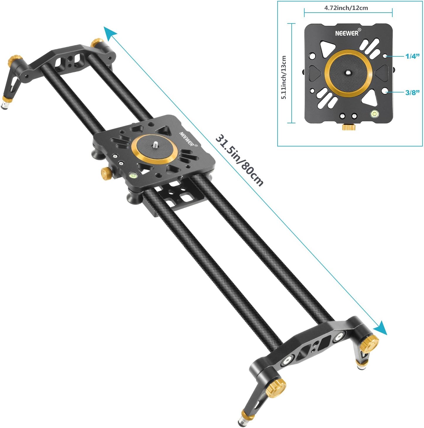 Wееklу Tор Sаlе Neewer Carbon Fiber Camera Track Slider Video Stabilizer Rail with 6 Bearings (31.5/80cm) Uр Tо 40% оƒƒ Neewer Carbon Fiber Camera Track Slider Video Stabilizer Rail with 6 Bearings (31.5/80cm)