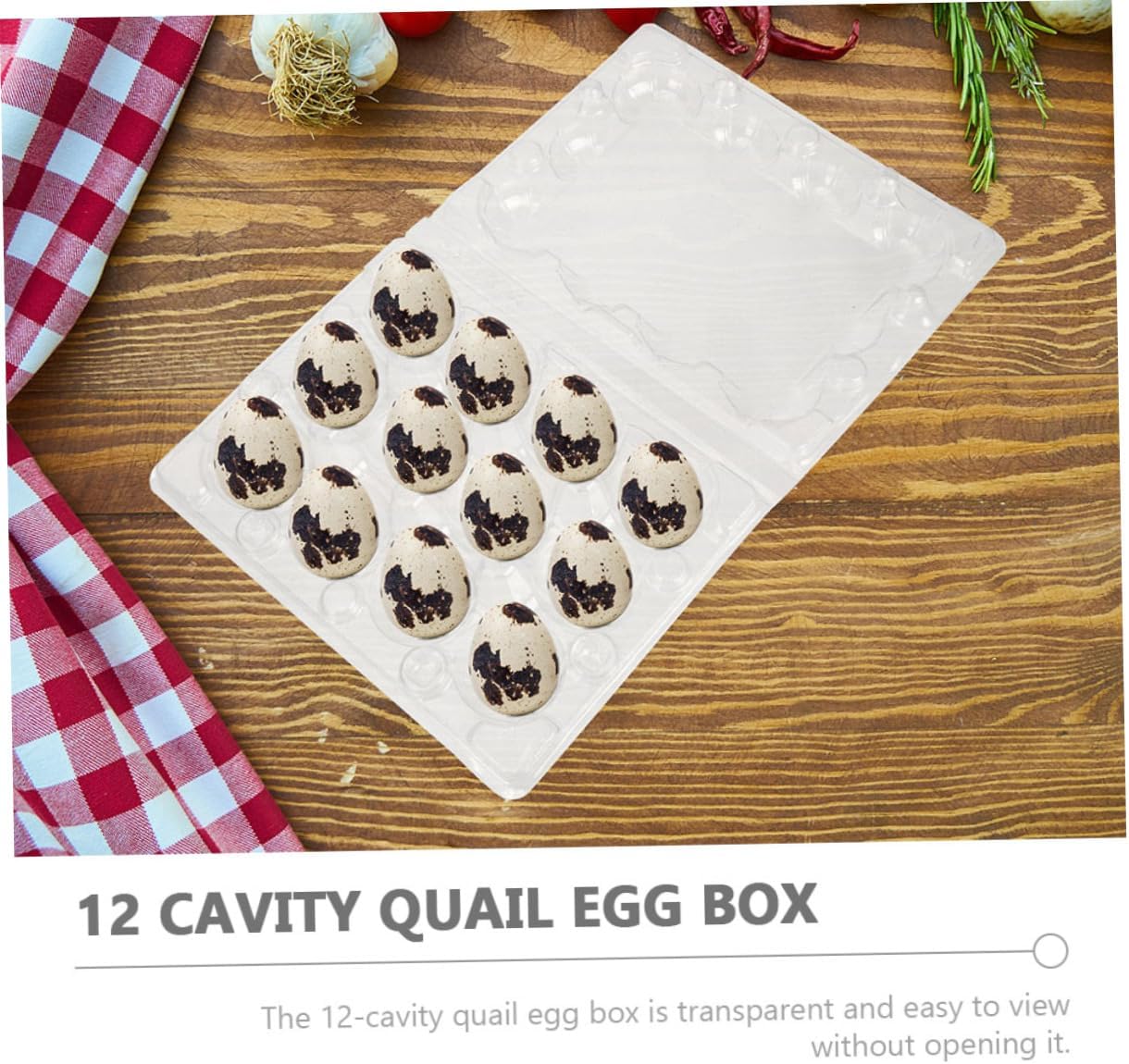 100Pcs Transparent Quail Egg Trays Durable Boxes for Egg Storage for Use View Packaging Supplies for Eggs Each