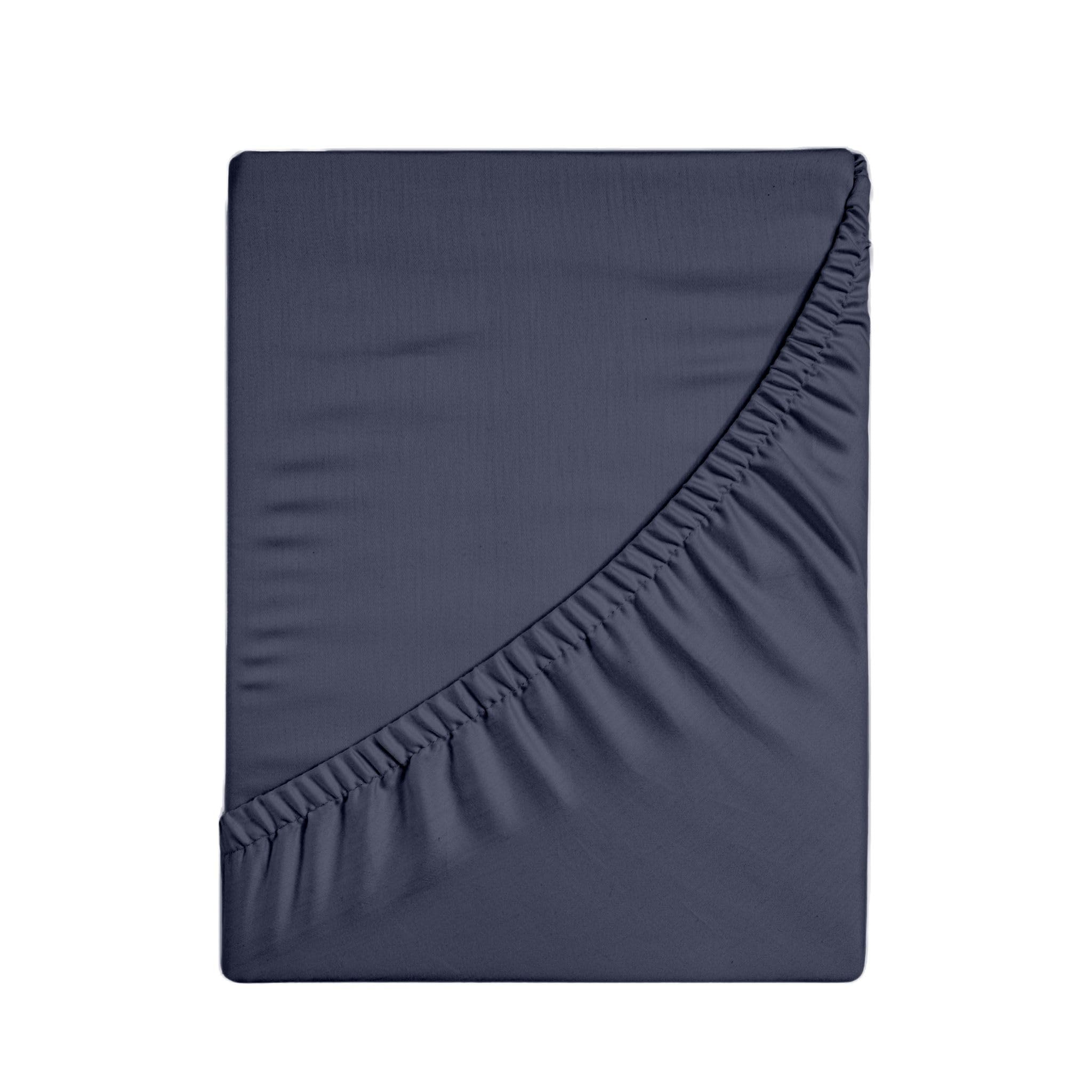 Cache-sommier 160x200 Marine Jersey pour Cadre à Lattes