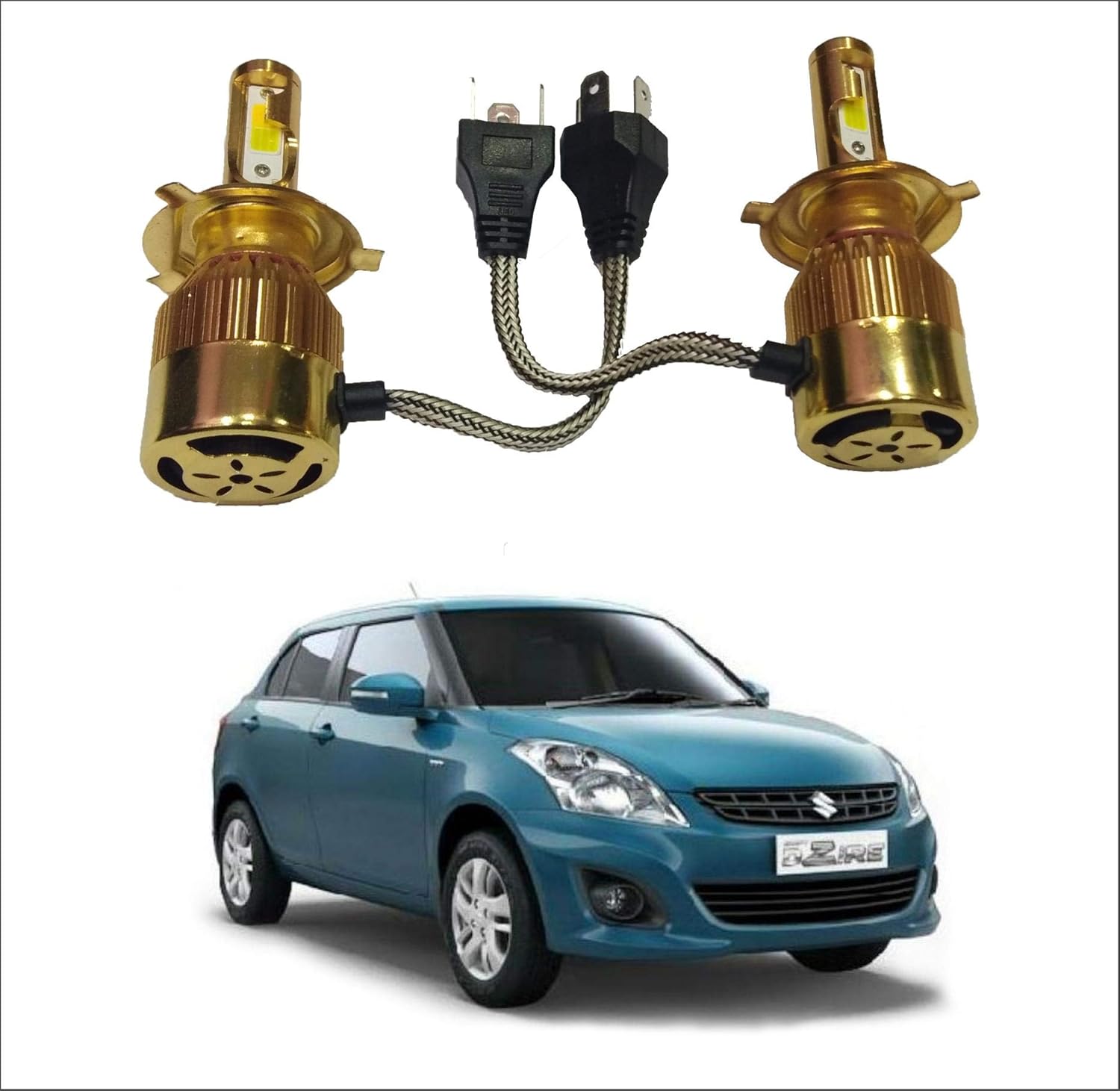 Trigcars Maruti Suzuki Swift Dzire 201113 Gold Model H4 Car Light