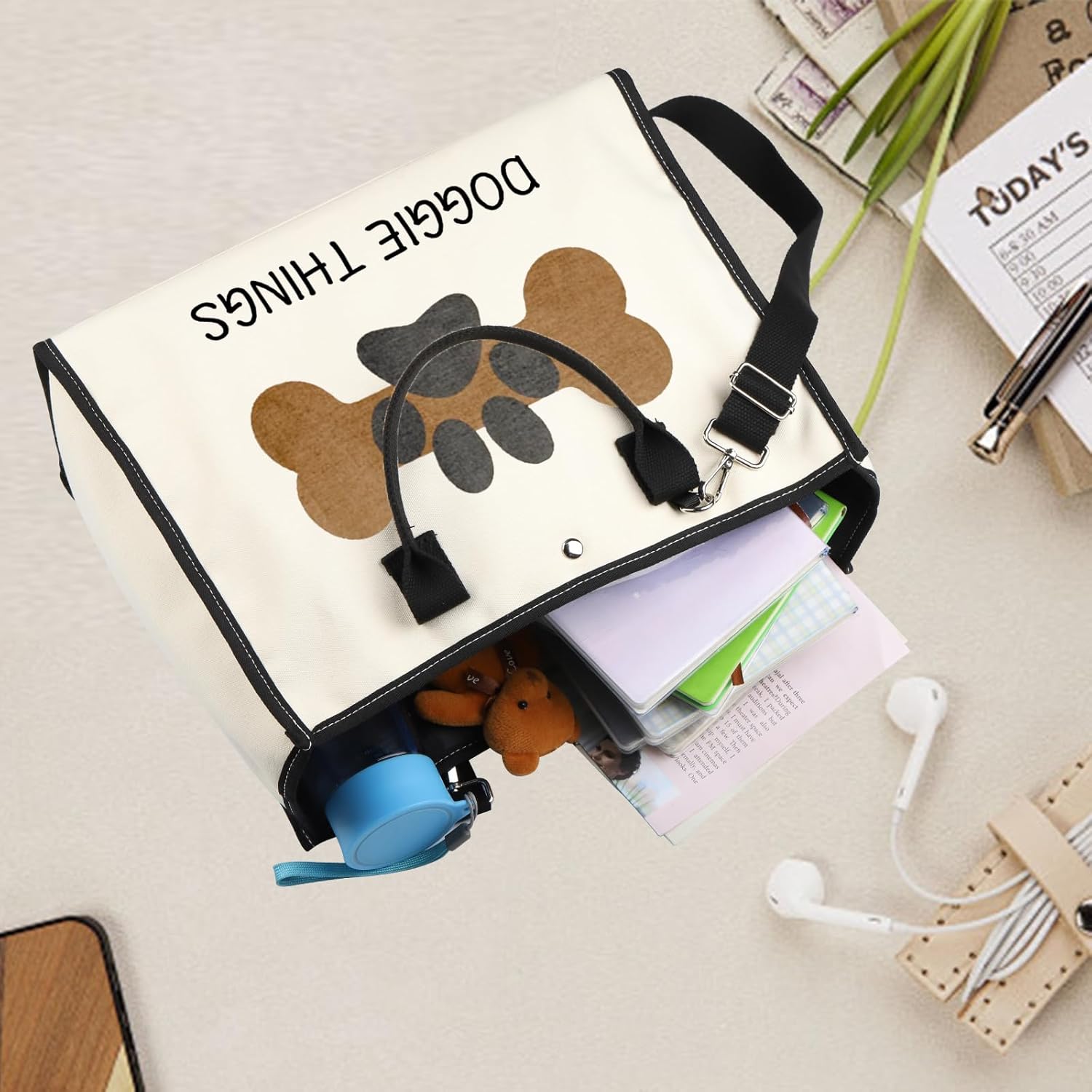 FOTAP Dog Lover Shopping Bag - Owner Tote for Toys, Park, and Doggie Things - Gift (DOGGIE THING LT) - Image 5