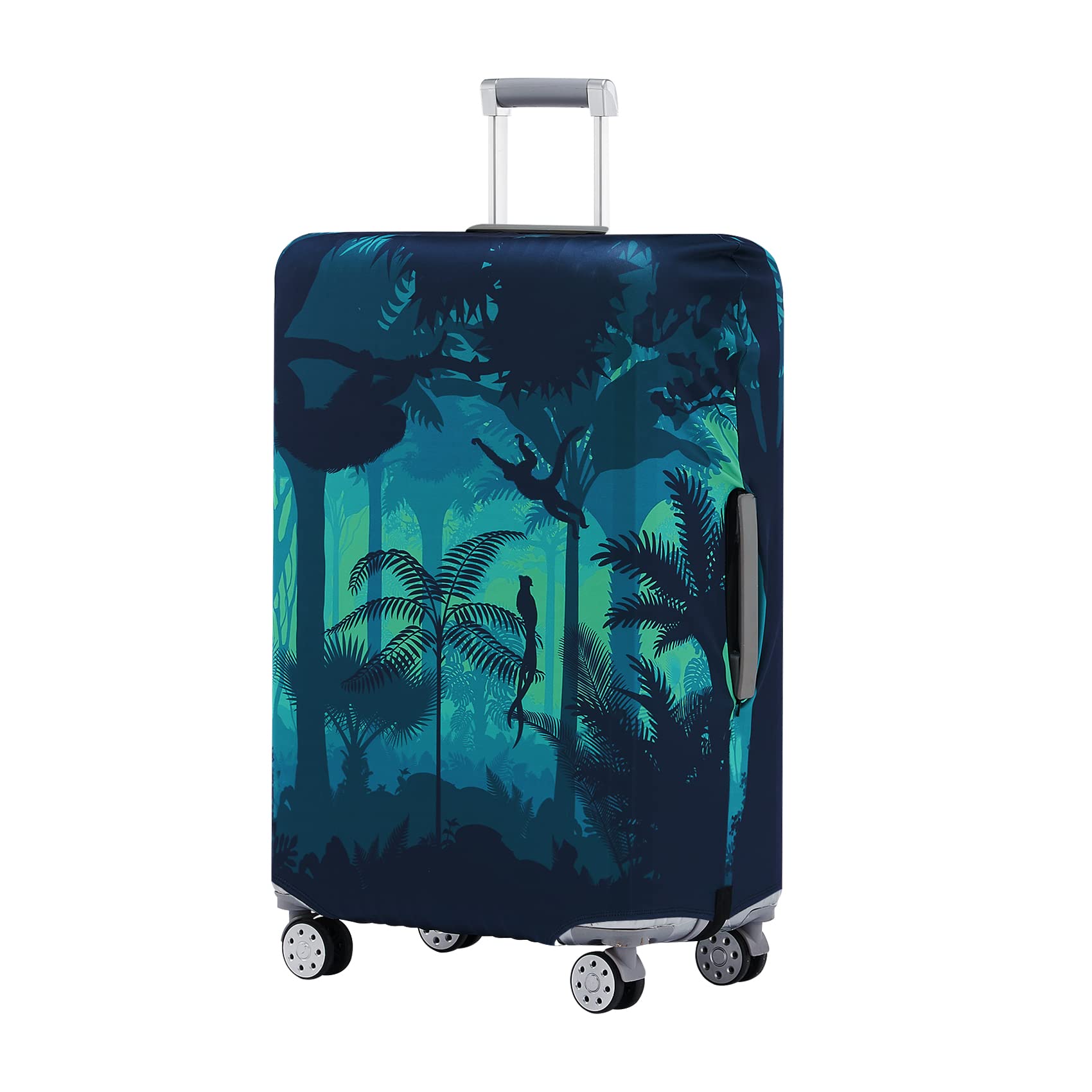 Travelkin Luggage Cover, Washable Suitcase Cover Suitcase Protector Anti-Scratch Suitcase Cover Fits 18-32 Inch Luggage, 2-Amazon Rainforest