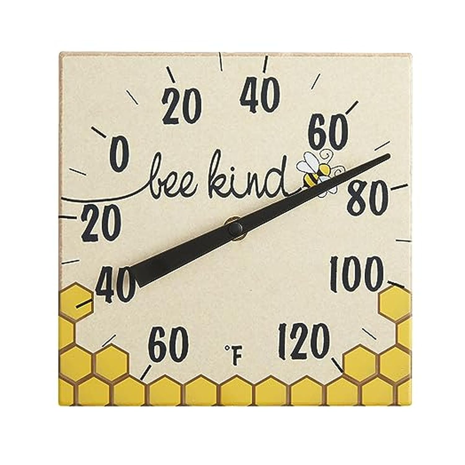 Taylor Bee Kind Indoor Outdoor Tabletop Thermometer, Decor for Patio, Pool, or Garage, 8 Inch, Multi-Color