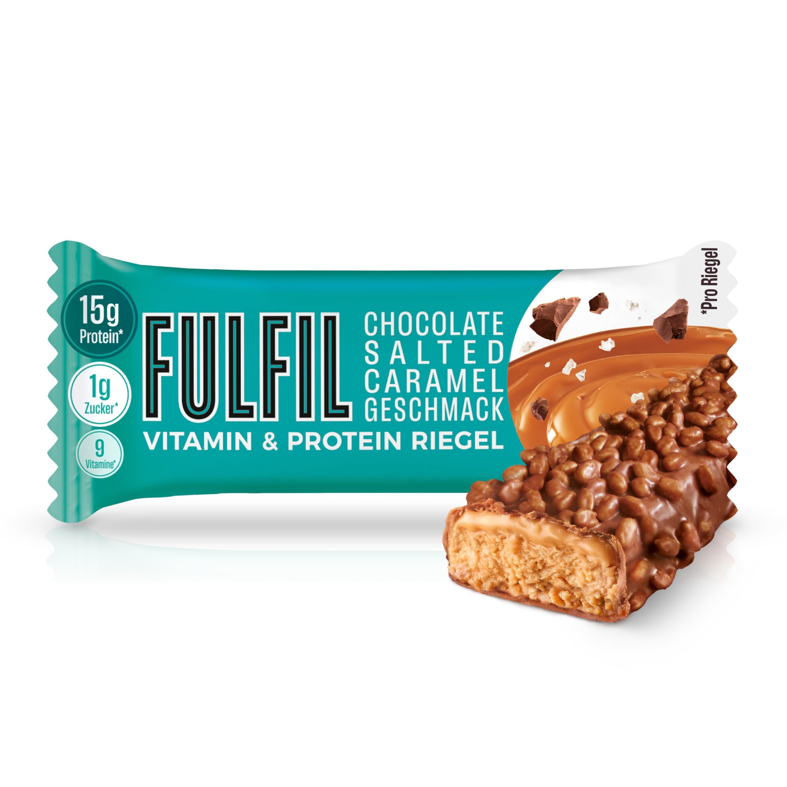 FULFIL Vitamin- und Proteinriegel Chocolate Salted Caramel, 15 x 40 g