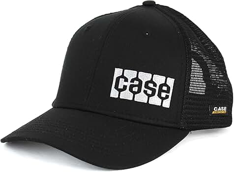 Vintage Case Logo Black Cap with Black Mesh Back 681182 at
