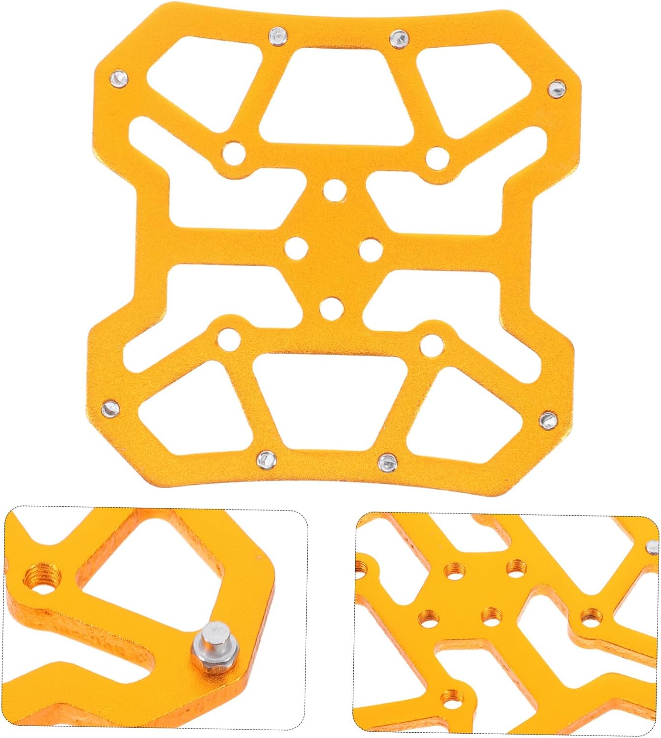 VICASKY 1 Pair Mountain Bike Pedals Cleat Lightweight Portable Cycling Cleats for Mountain Bikes for Cyclists Men Women Golden