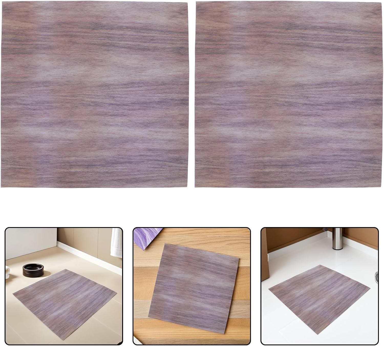 Holibanna 10pcs Wood Grain Peel and Stick Backsplash Tiles 12' X 12' PVC Waterproof Self Adhesive Wall Tiles for Kitchen Backsplash and Bathroom Walls Modern Rustic Style