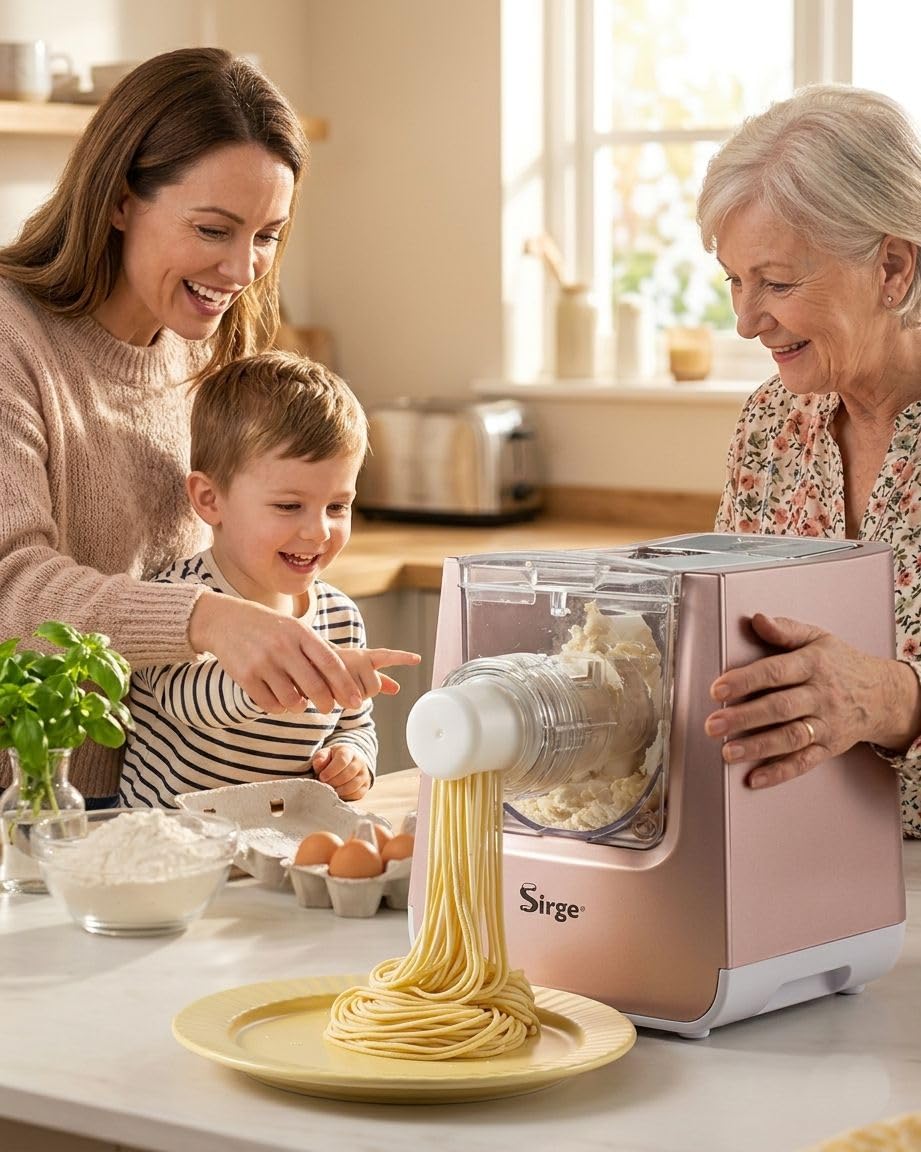 Sirge Maszynka do makaronu, 300 W, tworzywo sztuczne, 4 prędkości, 650 g – 14 makaronu umiera