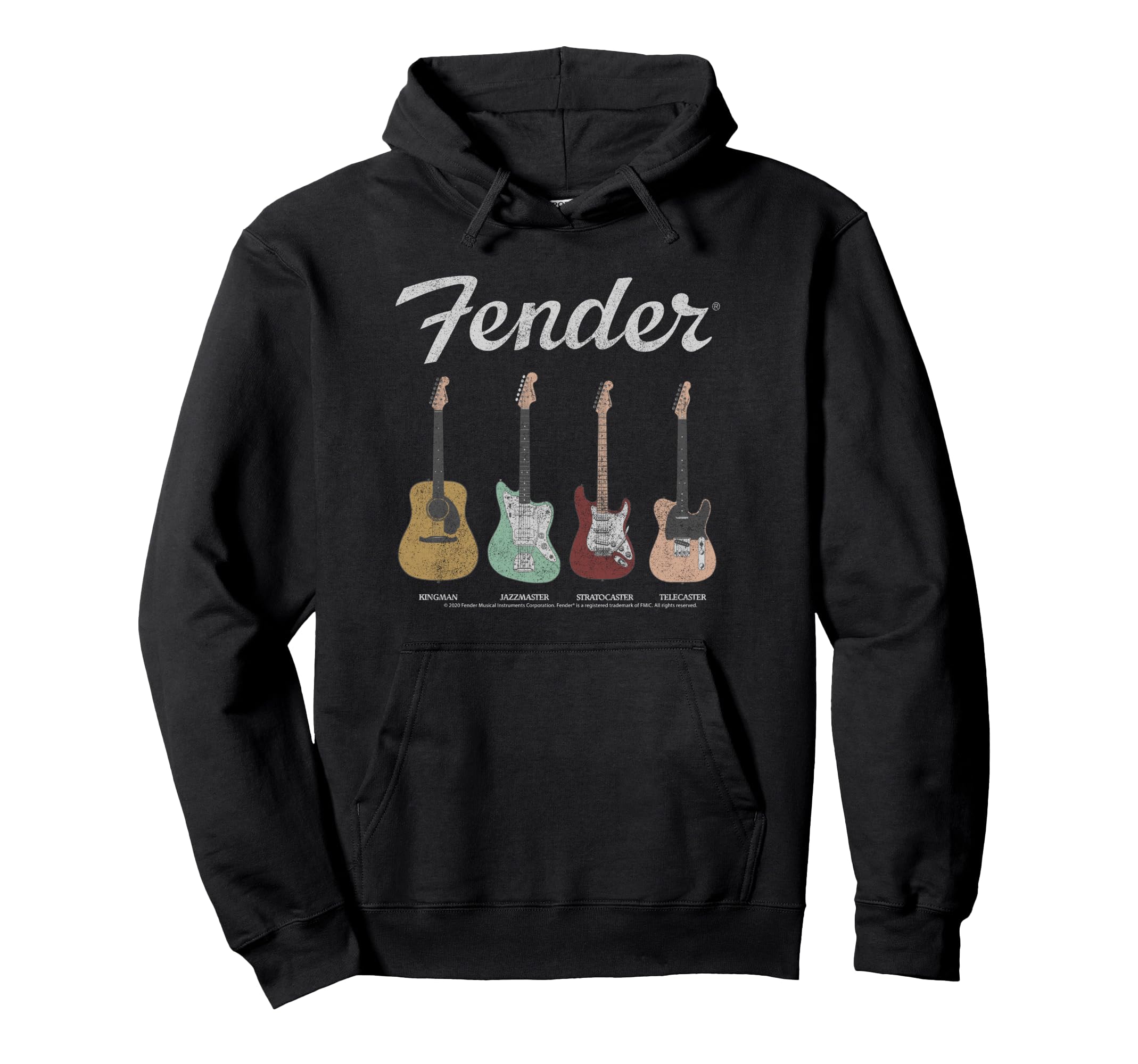 Vintage Guitar Lineup Pullover Hoodie
