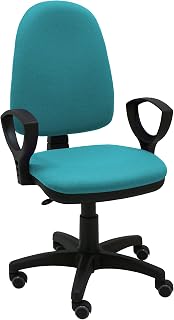 La Silla de Claudia - Silla Escritorio y Oficina Torino Color Turquesa. Silla Oficina ergonómica con reposabrazos. Asiento y Respaldo Regulables. Ruedas de Goma