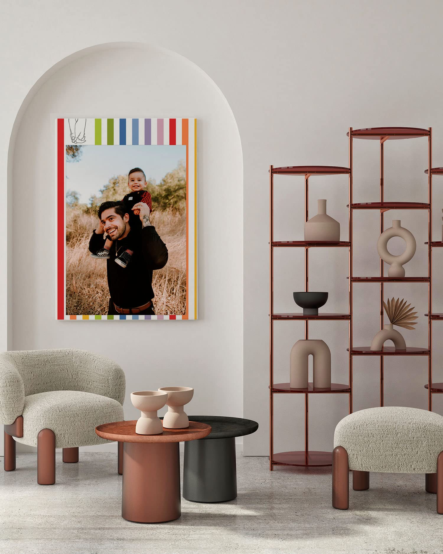 Panorama Lienzo Personalizado Love 70x100 cm - Cuadro con tu Foto - Regalos Originales para Cumpleaños