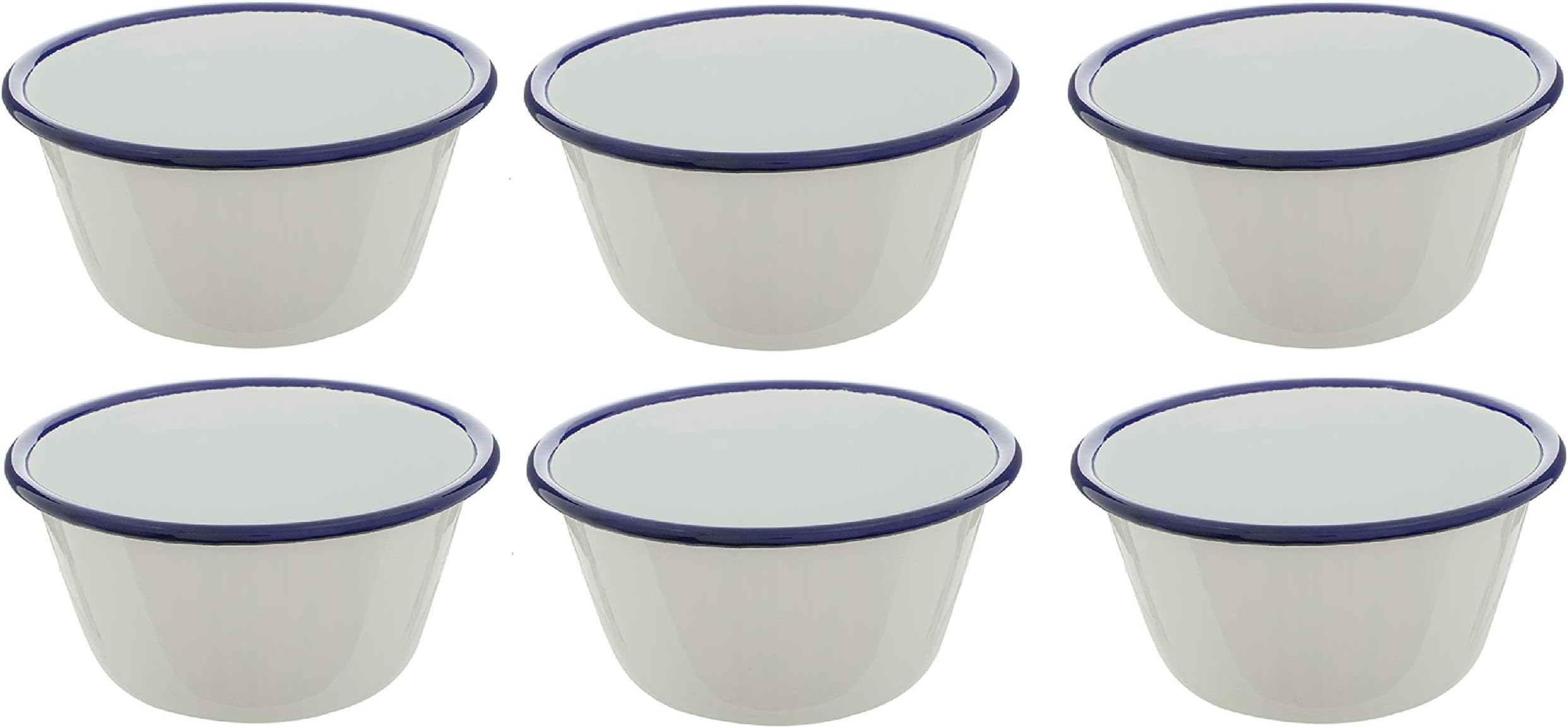 6 x Falcon 12cm Pudding Basin - Enamel