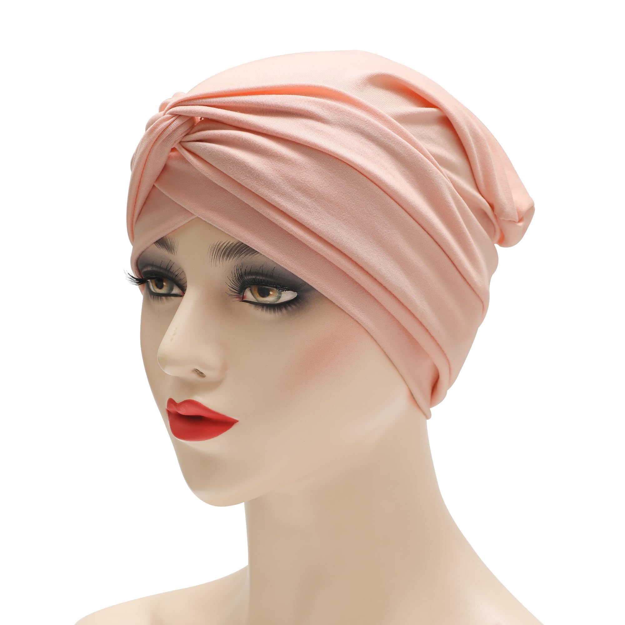 ZLYC Chemo-Kopfbedeckung für Damen, vorgebunden, Turban-Kopfbedeckung, leichte Beanie-Mütze
