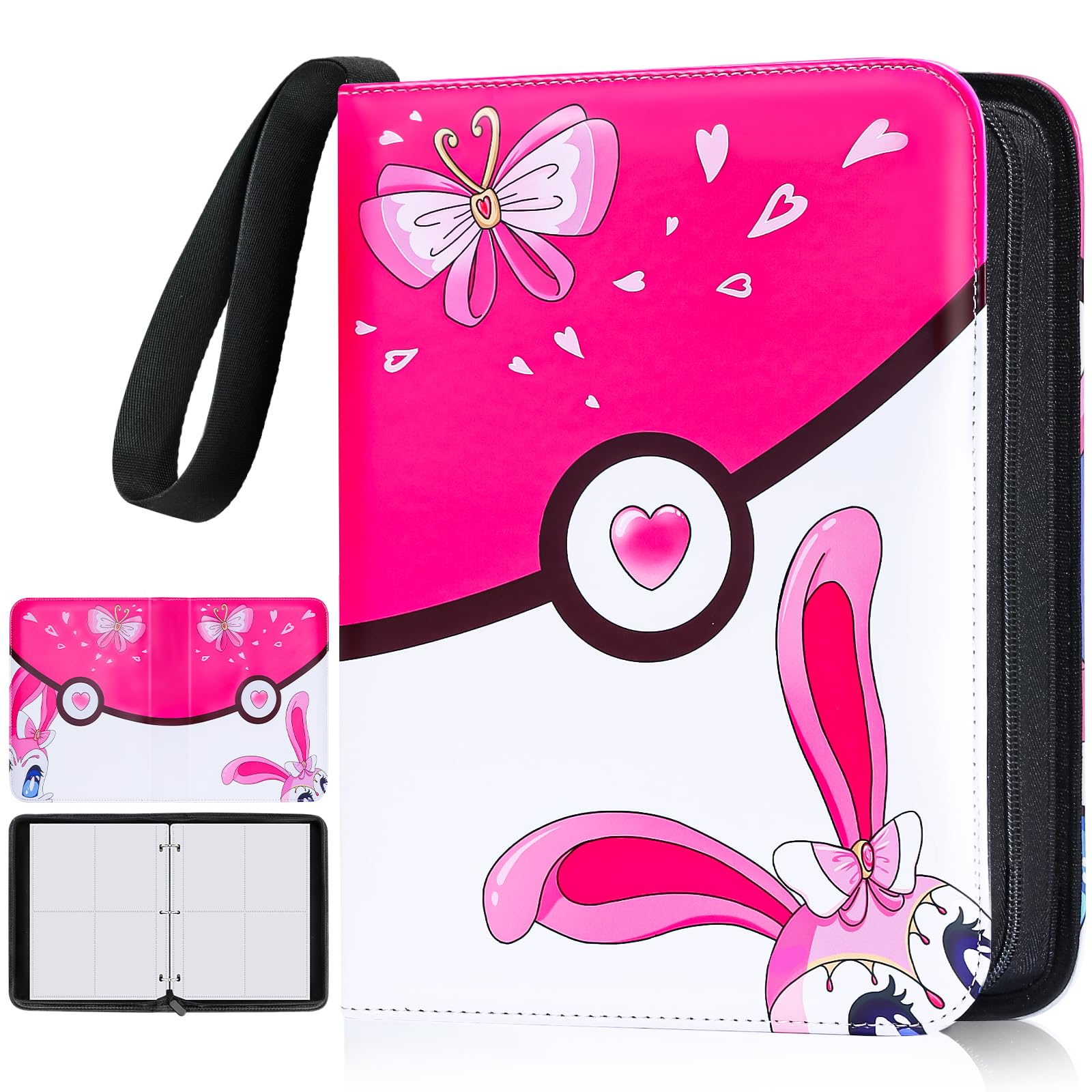 Classeur Cartes à Collectionner - 30 Pages, 240 Cartes, Pochettes Plastique - Pour Jeux, Cartes Sport, Pokémon