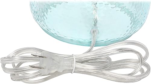 Miniatura 6 de Elegant Designs LT3335-CBL - Lámpara de mesa de cristal texturizado, color azul claro (paquete de 4)