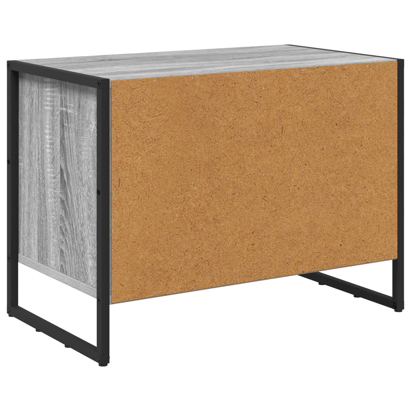 Schuhschrank Graues Sonoma Holzwerkstoff 60 x 35 x 44 cm, platzsparendes Schuhregal mit Klapptüren, Stabiler Schuhständer für Flur, Diele, Schlafzimmer, Organizer und Aufbewahrung